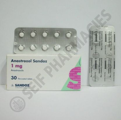Picture of ANASTROZOL-SANDOZ 1 MG 30 F.C. TAB.
