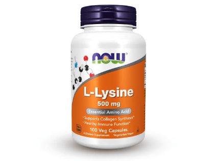 Picture of L-LYSINE 500 MG 100 VEG. CAPS. (NOW)