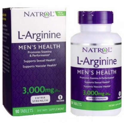 Picture of L-ARGININE 3000 MG 90 TABS. (NATROL)