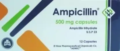 Picture of AMPICILLIN-EL NASR 500 MG 12 CAPS.USP 23
