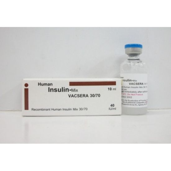 Picture of HUMAN INSULIN MIX VACSERA-BIOTON 30/70 100I.U./ML VIAL