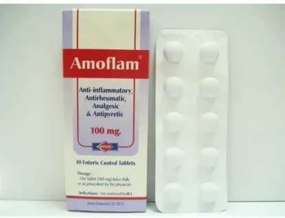 Picture of AMOFLAM 100MG 10 ENTERIC COATED TAB.