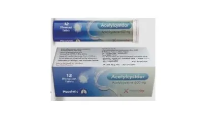 Picture of ACETYLCYSTDAR 600 MG 12 EFF. TABS.