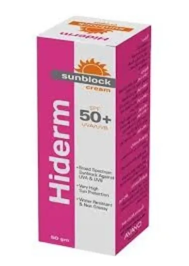 Picture of HIDERM SUNBLOCK CREAM 50+ SPF 50 GM