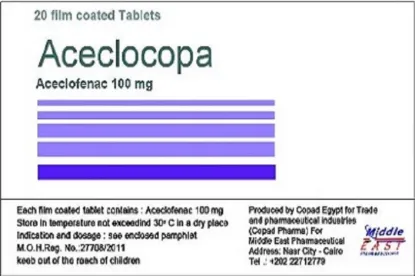 Picture of ACECLOCOPA 100 MG 20 F.C. TAB.